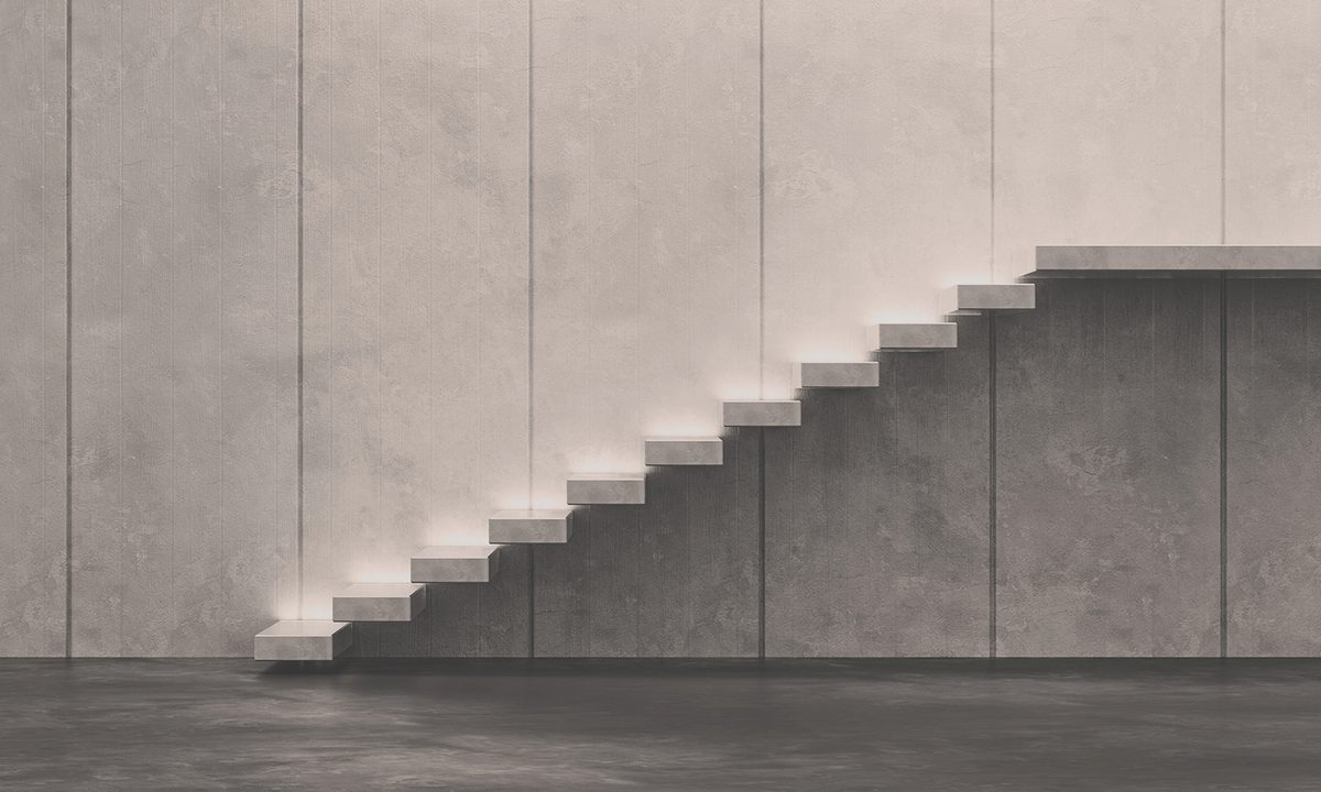 Lighted stairs
